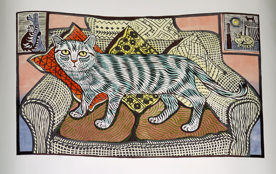 Richard Bawden linocut
