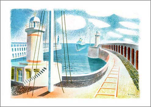 Eric Ravilious Newhaven Harbour print