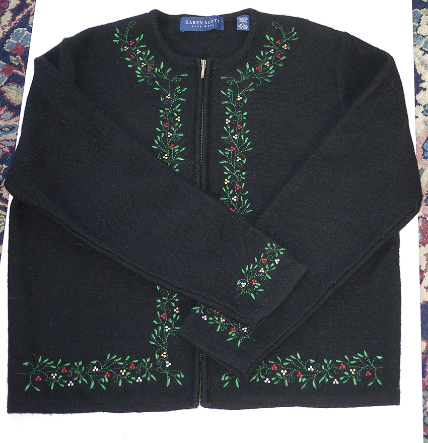 Christmas embroidered cardigan