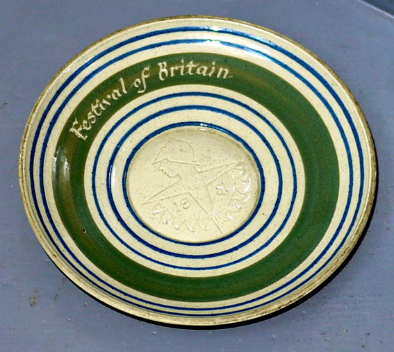 Reginald Lewis pottery dish for 1951 Festival of Britain