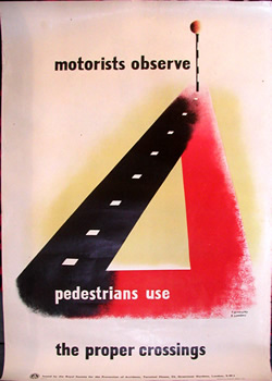 Tom Eckersley motoring safety poster
