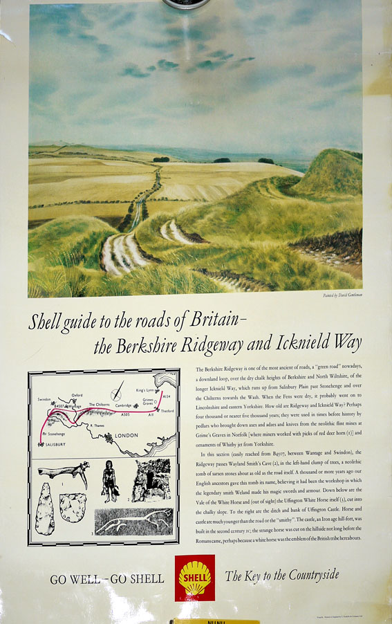Shell landscape poster 1950's