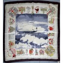 vintage BOAC 1950's souvenir scarf, Comet jet