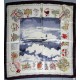 vintage BOAC 1950's souvenir scarf, Comet jet