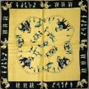 'Indian procession' small silk souvenir scarf