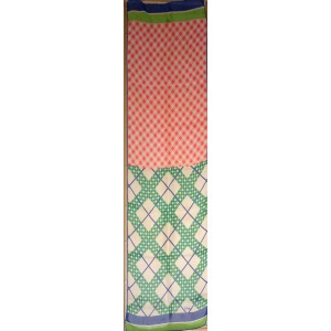 fab Echo silk chiffon foulard, pink gingham and green/blue tartan