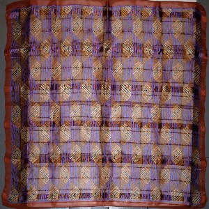 Fisba Stoffels silk chiffon scarf, signed, geometric