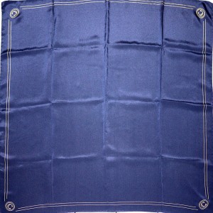 silk crepe scarf, possibly for Concorde?, initial C on navy
