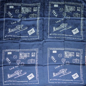 LIBERTYS of London silk damask scarf, airmail post