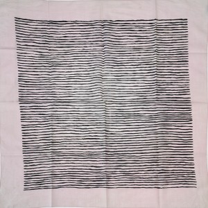 ASCHER cotton small scarf, eccentric abstract stripes