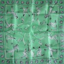 Tennis theme c.1950s fine silk hankie