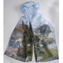 LAING ART GALLERY silk chiffon foulard scarf, pastoral, Gauguin, Breton