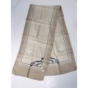 classic silk foulard, art deco taupe colours
