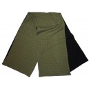 very long original Tootal fabric foulard, plain black lining