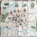 c.1950s pictorial Paris Metro tube map