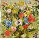 Jacqmar 1940s floral display, silk, with Saks 5th Ave label